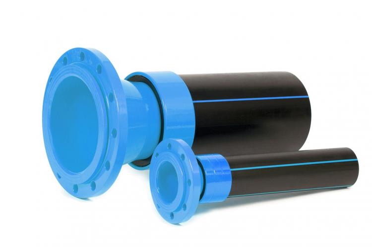 Flange Adapter PE/Steel, Fixed Flange PN 10/PN 16