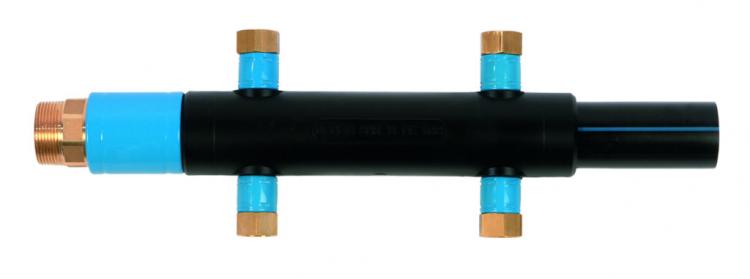 Two-sided manifold threaded end extension version